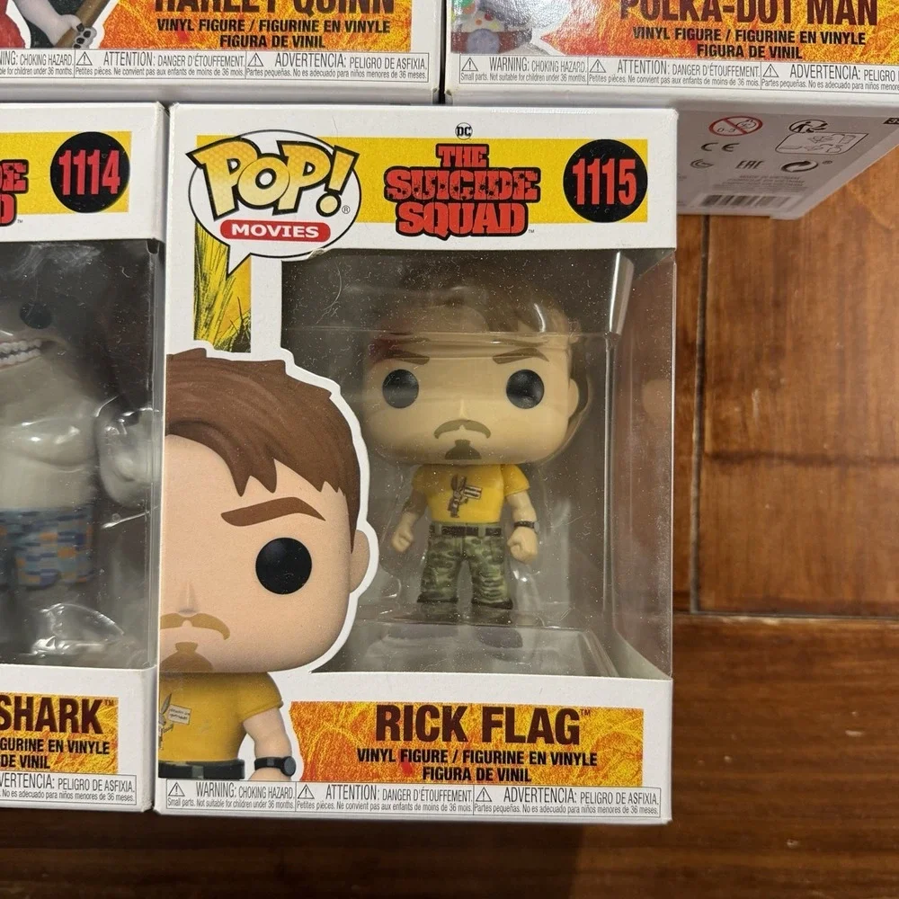 The Suicide Squad Funko Pop Lot of 7 Harley Quinn Peacemaker King Shark DC Set
